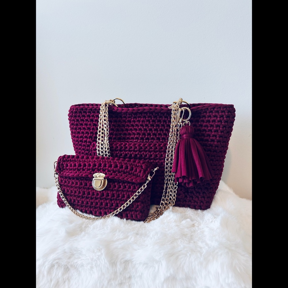 Burgundy Bliss Bag w/ Wallet